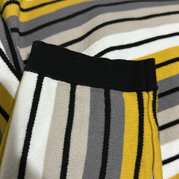 117 Kasper | NWOT $119 Striped Yellow White Kit Open-Front Cardigan (Size M) - Picture 7 of 11